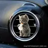 Producto Nuevo Transfronterizo Acrílico Plano 2D Gato Lindo Clip Decorativo para Salida de Aire del Coche Adornos de Purificación de Aire para Coche