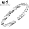 Pulsera de amor entrelazado para mujer pulsera de cobre blanco plateada estilo coreano plata de imitación moda joyería popular pulsera abierta