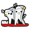 Série Dentes de Desenho Animado Patch de Borracha Macia PVC Acessórios de Cabelo Fivela Retrátil Broche Acessórios de Joias Dentárias Acessórios DIY Decoração