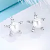 Brincos de Pérola Estrela de Cinco Pontas Novos Tendência Europeus e Americanos para Mulheres, Acessórios de Brincos Estrela Simples da Moda e Versáteis