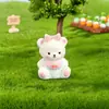 Figuras Miniatura de Simulação Laço Urso Acessórios de Resina DIY Cola Creme Capa de Celular Acessórios para Presilha de Cabelo Chaveiro