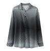 Comercio Exterior Transfronterizo Impresión 3D Primavera y Otoño Playa Camisa Hawaiana Calavera de Terror Manga Larga Solapa Talla Grande Top para Hombre