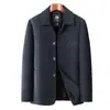 Abrigo de invierno de chenilla para papá, forrado de polar y engrosado, nuevo estilo otoño/invierno, abrigo casual de negocios para hombres de mediana edad