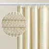 Atacado do Fabricante Cortina de Chuveiro Impermeável de Camada Única com Tecido Waffle Espesso Divisória de Banheiro de Hotel Ilhós de Metal Exportação Transfronteiriça