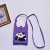 2024 Bolsa de Mão Mini de Tricô Guofeng Panda Bolsa de Celular Fashion Guofeng Bolsa de Ombro Bolsa Casual Versátil