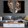 Pintura Mural Poster Lienzo Primer Plano Mitad León Arte de Pared Dormitorio Sala de Estar Pintura Decorativa Moderna