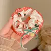 Bufanda Cuadrada Elegante de Otoño e Invierno Scrunchie para Mujer, Goma para el Cabello de Alta Elasticidad para Peinado de Moño, Accesorio de Goma Grande de Gama Alta para el Cabello