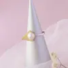 Nafuge joias de prata atacado anel de prata pérola de água doce natural moda ajustável feminino anel de prata 925 esterlina