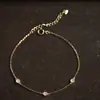 Pulsera de disco pequeño de plata de ley S925 incrustada con diamantes para mujer, estilo japonés, versátil, exquisita, nicho, alta calidad, joyería fina