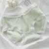 Roupa Íntima de Modal para Mulheres, Forro Antibacteriano de Algodão Puro, Shorts Triangle de Renda Sem Costura de Cintura Média Fofos para Estudantes, Forro de Algodão Puro