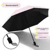 Guarda-chuva Automático, Dupla Finalidade para Chuva e Sol, Tamanho Grande, Reforçado, Proteção Solar, Proteção UV, Guarda-sol Dobrável com Impressão de Logo