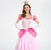 Novo Marybiki Princesa Vestido Palco Traje Palácio Festa Rainha Vestido Rosa Pêssego Flor Princesa Costume