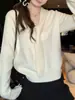 Tejido de Punto de Manga Larga Estilo Coreano Perezoso y Relajado para Mujer en Otoño e Invierno Nuevo Estilo Estilo Suave Aspecto Adelgazante con Cordones Tejido de Punto