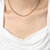 Collar de cadena O colorida de acero de titanio personalizado para combinar con todo temperamento, diseño nicho, pulsera, traje de joyería de la Reina Madre para mujer