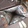 Visión Estereoscópica 3D Alfombra de Terciopelo de Cristal para el Hogar Felpudo Decorativo para Puerta de Entrada Felpudo Absorbente de Tierra
