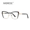 Gafas de Moda Anti-luz Azul con Marco Óptico Mariposa 3125 Pegamento Dorado Transfronterizo Marco Óptico Mariposa Personalizado Espejo Plano de Computadora de Lujo Ligero para Mujer
