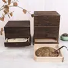 Caja de Pastel de Té Pu'er Bandeja de Té Cajón Tipo Gabinete de Té Caja de Embalaje Universal Caja de Regalo Caja de Pastel de Té Blanco Caja de Embalaje de Almacenamiento de Madera Maciza