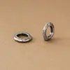 Prata Esterlina s925 Aro Fechado Escovado Retrô 10mm Aro de Prata Anel Redondo Materiais para Acessórios de Pulseira Colar com Miçangas DIY