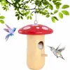 En Stock Casa de Pájaros de Madera Decoración Exterior Comedero para Colibríes Estilo Colgante Nido de Pájaros Pastoral Casa de Madera Casa de Pájaros DIY Adorno Colgante