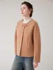 Abrigo de lana de doble cara para mujer, moda otoño e invierno 2026 nuevo estilo, abrigo de lana elegante y chic para mujeres menudas, fábrica