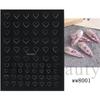 Novos Adesivos de Pintura Spray para Unhas com Estilo Japonês Noturno, Corte de Coração, Borboleta, Urso, Estrela Francesa, Modelo de Adesivos para Unhas