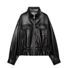 AliExpress Transfronterizo 2026 Nuevas Llegadas de Primavera Moda Femenina Versátil Color Sólido Temperamento Casual Chaqueta de Cuero Sintético Ropa de Abrigo