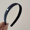 Diadema Estampada Estilo Universitario para Mujer, Versátil Accesorio para el Cabello Estilo Retro para Salir, Diadema Fina de Tela Prensada para el Cabello