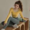 Roupa de Yoga com Bojo, Tops Fitness de Manga Longa para Mulheres, Roupas de Pilates Fitness Justas sem Costas, Roupa de Treino de Pilates