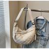 Bolso de Lona para Mujer de Gran Capacidad 2024 Nuevo Otoño e Invierno Casual Hombro Cruzado Bolso Romboidal Clase Viajero Bolso Dumpling