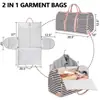 Bolsa de mão dobrável feminina de grande capacidade, bolsa para terno, bolsa de viagem, bolsa de armazenamento multifuncional, bagagem, bolsa para roupas