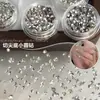 Acessórios para Nail Art Strass Corte Diamante Ponto Redondo Costas Pontiagudas Adesivos de Unha Diamantes de Água Argamassa Pequenos Montinhos de Diamantes Acessórios para Nail Art DIY Feitos à Mão