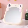 Espejo de Cara Única de Rana de Dibujos Animados para Uso en Casa, Espejo de Tocador de Escritorio para Estudiantes, Espejo Grande de Plástico, Espejo de Maquillaje