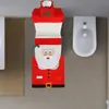 Cubierta de Inodoro Navideña Transfronteriza Suministros Navideños Cubierta de Inodoro de Papá Noel Decoración Navideña para Baño Manualidades al por Mayor