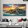 Pinturas de Arte Arquitectónico Transfronterizas para Sala de Estar y Dormitorio, Arte de Paisaje, Pinturas Decorativas, Pinturas Decorativas de Oriente Medio