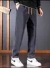 Pantalones Largos Rectos para Hombre de Marca Deportiva Casual Tendencia 2026 Estilo Nuevo Otoño Invierno Espesos con Felpa