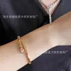 Nuevo Pulsera con Forma de Serpiente de Baojia, Versión Alta para Hombres y Mujeres, Llena de Diamantes, Pulsera Abierta Hueso de Serpiente, Lujo Accesible Cabeza de Serpiente Elástica Apilamiento