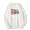 Sudadera Casual Holgada de Manga Larga con Estampado de Dibujos Animados, Diseño Nuevo para Otoño e Invierno 2025, Linda, Versátil, que Reduce la Edad, para Mujer