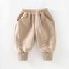 Roupas para Bebês e Crianças Anyang, Calças de Moletom Infantis, Calças de Moletom Bordadas Estilo Coreano para Primavera e Outono, Calças de Mangas Compridas Estilo Lanterna para Meninos e Meninas