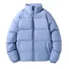 Fábrica Exclusiva de Ropa de Algodón para Comercio Exterior Chaqueta de Algodón con Cuello Alto para Hombre y Mujer Chaqueta Acolchada de Algodón Holgada Conjunto de Pareja Chaqueta Acolchada Tallas Grandes Ropa Exterior