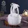 Estilo Occidental Encaje Boda Novia Lazo Romántico Flor Florero Niño Dulce Romántico Hecho a Mano Simple Suave Cesta de Flores