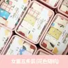 26 Coelhinho de Pão Roupa Íntima Infantil Classe A Meninos Meninas Boxer Briefs Bebê Desenho Animado Shorts de Algodão de Quatro Cantos Caixa com 5 Peças