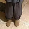 Nuevo atuendo de otoño para niñas: Top vintage de cuadros de manga larga con tirantes y pantalones jogger casuales para bebés niñas