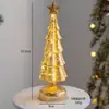 Árbol de Navidad de Cristal de Escritorio Luminoso Adornos Ins Decoración Atmósfera Festiva Fiesta Ventana Regalos de Navidad