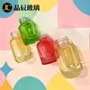 Garrafa de vidro com revestimento colorido e cantos arredondados, frasco para óleo essencial, frasco vazio para dispensar amostras, recipiente para embalagem de cosméticos