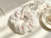 Elásticos de Cabelo Trançados Florais, Scrunchies Estilo Coreano com Acabamento em Renda, Elásticos de Alta Elasticidade, Fornecimento Atacado, Direto do Fabricante