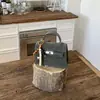2026 Nueva Moda Trendy Bolso con Hebilla de Cierre Texturizada Estilo Ins Bolso Pequeño Cuadrado para Mujer Primavera y Verano Bolso Cruzado Artístico Elegante