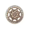 Botón de Metal Exquisito Flor de Diamante Hueca Botón de Abrigo Chanel Hebilla Decorativa para Abrigo de Piel Hebilla de Lana para Mujer