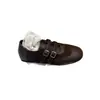 Mocasines retro estilo británico para mujer, nueva colección otoño 2026, con detalles de hebilla, suela plana, zapatos casual versátiles, estilo de zapatilla de entrenamiento alemana