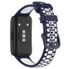 Qingfeng es adecuado para Huawei Bracelet 10 Correa de goma Huawei Band8/9 Reemplazo Pulsera transpirable de dos colores con agujeros