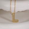 Europa y Estados Unidos joyería transfronteriza nuevo collar de 26 letras inglesas femenino incrustado circón nicho temperamento cadena clavicular nkb798